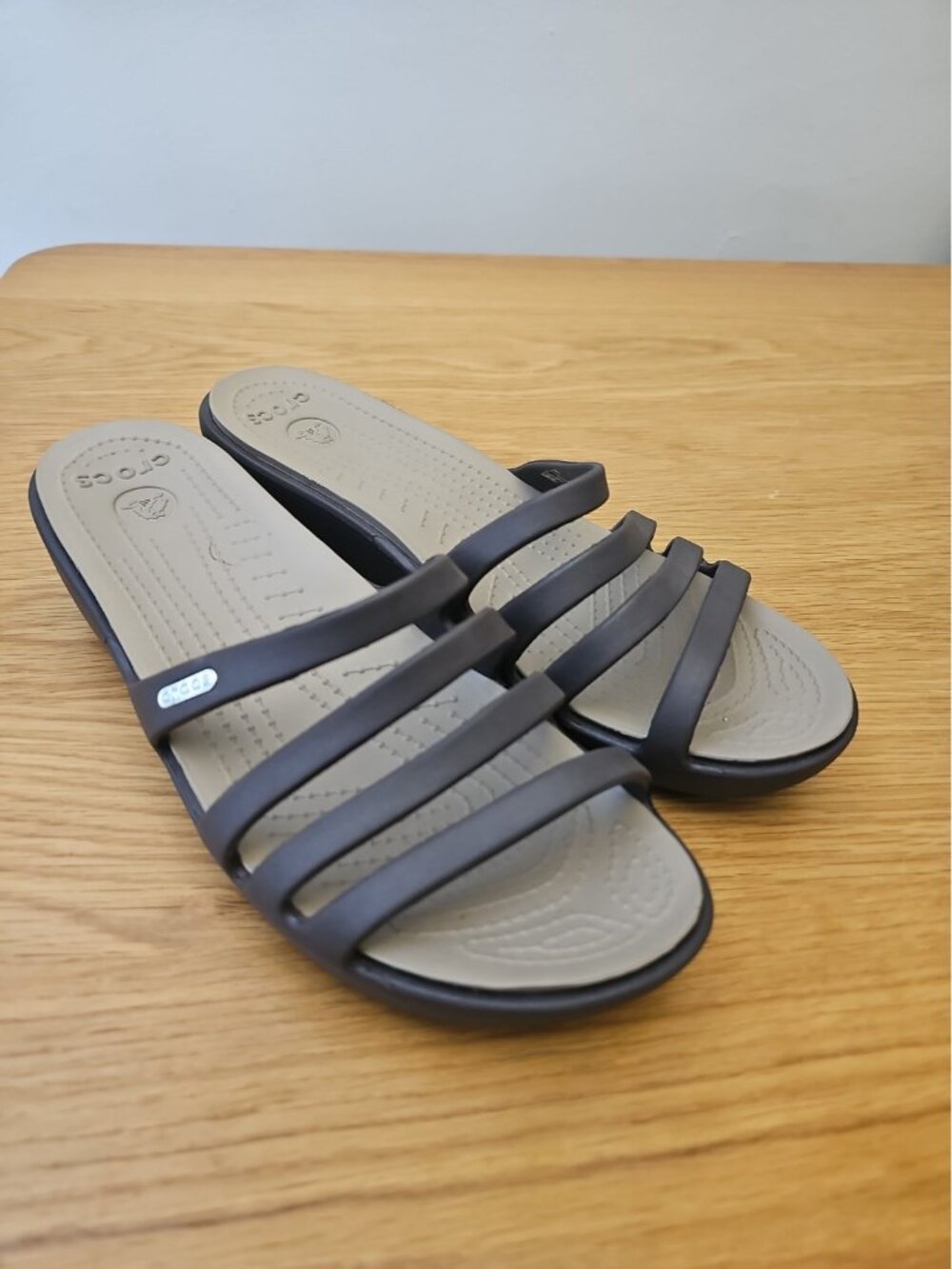 Crocs Rhonda Wedge Slide On Sandals  Charcoal Women’s Size 10